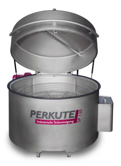 Clean-o-mat SP 120 von PERKUTE – robuste Reinigungsanlage aus Edelstahl PERKUTE Clean-o-mat SP 120 – industrielle Teilereinigungsanlage aus Edelstahl für die zuverlässige Reinigung von Bauteilen