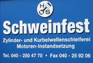 Schweinfest Hamburg – Motoreninstandsetzung und Kurbelwellenschleiferei Logo der Firma Schweinfest – Zylinder- und Kurbelwellenschleiferei, Motoreninstandsetzung, Hamburg