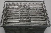 Kleinteilekorb VA 85300 ohne Deckel, 408 x 308 x 200 mm, MW 6 mm Kleinteilekorb aus Edelstahl ohne Deckel, 408 x 308 x 200 mm, Maschenweite 6 mm