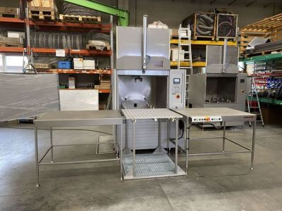 Clean-o-mat FR Frontlader Reinigungsanlage mit Beladewagen