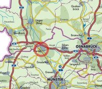 Kartenausschnitt mit dem Standort der PERKUTE Maschinenbau GmbH, Düsterbergstr. 10, 48432 Rheine