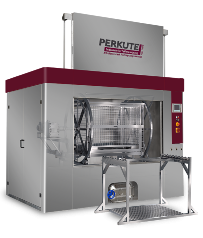 PERKUTE Clean-o-mat PF wheel cleaning system with front loading and rotating basket system
