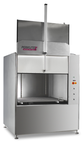 Clean-o-mat FR metal cleaning system for bulky components and small series parts