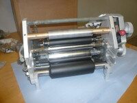 Cleanly stripped print roller after treatment with the Clean-o-mat RC-E