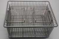Stainless steel small parts basket without lid, 408 x 308 x 200 mm, mesh size 12 mm