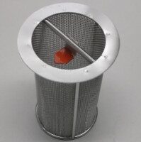 Stainless steel filter basket Ø 110 x 170 mm with mesh size 1.5 mm, accessories for PERKUTE systems